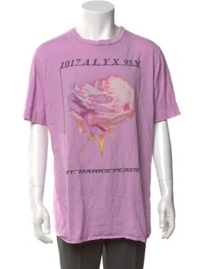 Pre-owned Alyx Graphic Print Crew Neck T-shirt In Purple