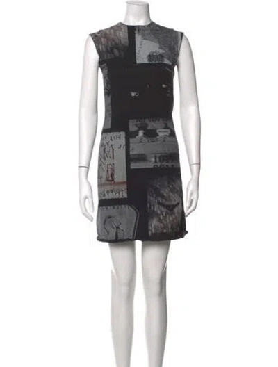 Pre-owned Alyx Graphic Print Mini Dress In Black