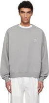 Alyx Gray Boxy Crewneck Sweatshirt In Light Heather Grey