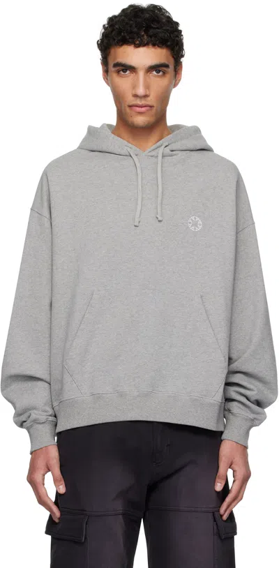 Alyx Gray Boxy Pullover Hoodie In Light Heather Grey