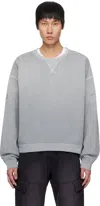 Alyx Gray Garment Dye Boxy Crewneck Sweatshirt In Overdyed Grey Melang