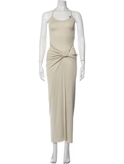 Pre-owned Alyx Halterneck Long Dress W/ Tags In Neutrals