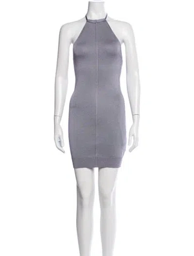 Pre-owned Alyx Halterneck Mini Dress In Grey