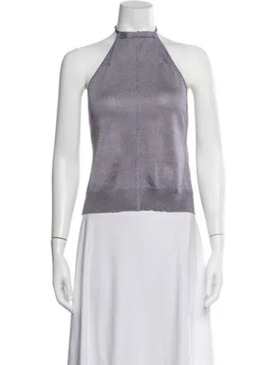 Pre-owned Alyx Halterneck Sleeveless Top In Gray