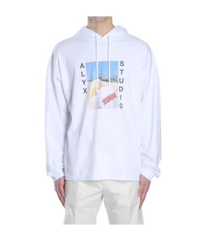 Alyx Hooded Logo Sweatshirt In White