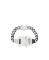 Alyx Id-buckle Chain Bracelet In White
