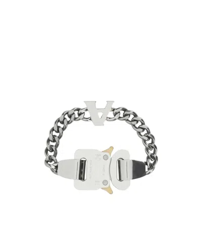 Alyx Id-buckle Chain Bracelet In White