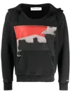 Alyx Illustration-print Distressed Hoodie In Black
