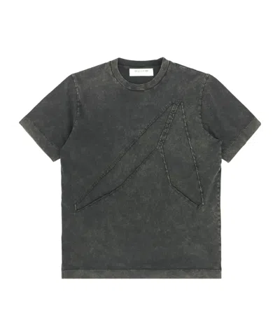 Alyx Intarsia-appliqué Cotton T-shirt In Black