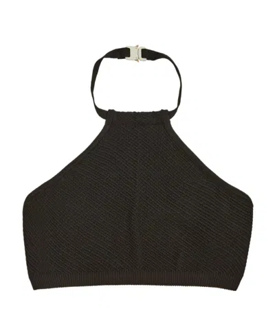 Alyx Knitted Buckle Top In Black
