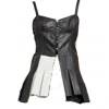 Alyx Ladies White Leather Corset Top In White