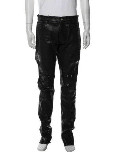 Pre-owned Alyx Lamb Leather Pants In Black