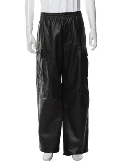 Pre-owned Alyx Leather Cargo Pants W/ Tags In Black