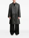 Alyx Leather Coat In Black