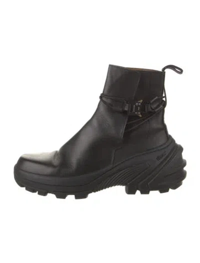Pre-owned Alyx Leather Combat Boots In Black