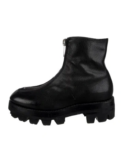 Pre-owned Alyx Leather Combat Boots In Black