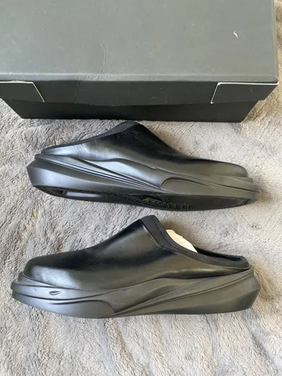Pre-owned Alyx Leather Mono Slip On Shoes In Black