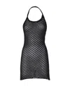 Alyx Crocheted Cotton-blend Halterneck Mini Dress In Black