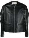Alyx Logo-embossed Leather Jacket In Black