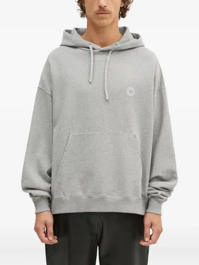Alyx Logo-embroidered Hoodie In Gray