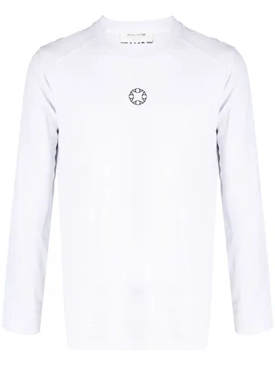 Alyx Logo-embroidery Long-sleeve T-shirt In White