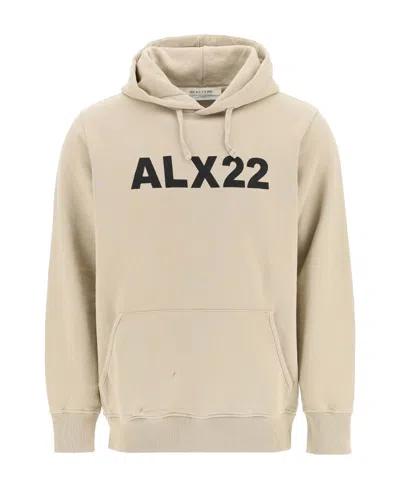 Alyx Logo Hooded Sweater In Nude