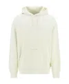 Alyx Distressed Cotton Hoodie With Pouch Pocket In White