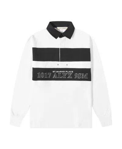 Alyx Logo Long-sleeved Polo Shirt In White