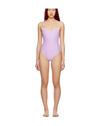Alyx Logo One-piece Swimsuit In Nude