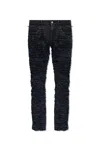 ALYX LOGO-PATCH DISTRESSED SKINNY JEANS