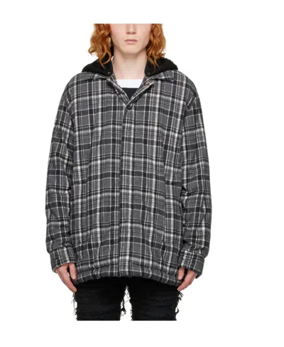 Alyx Logo Plaid-filled Jacket In Black