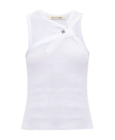 Alyx Logo-plaque Ribbed Top In White
