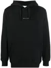 Alyx Logo-print Rib-trimmed Hoodie In Schwarz
