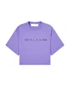 Alyx Logo Cropped Cotton Jersey T-shirt In Blue