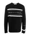 Alyx Contrast-logo Striped Jumper In Black