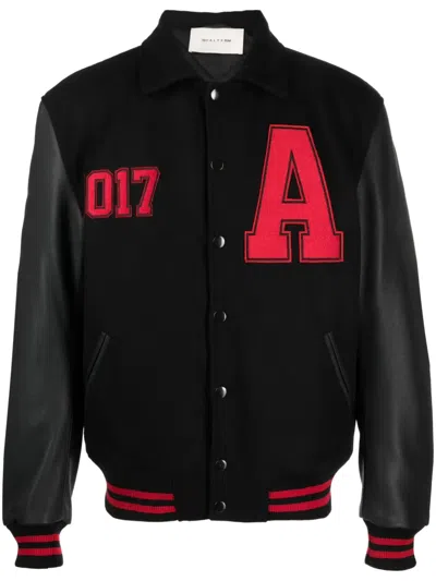 Alyx Logo Print Varsity-style Jacket In Black