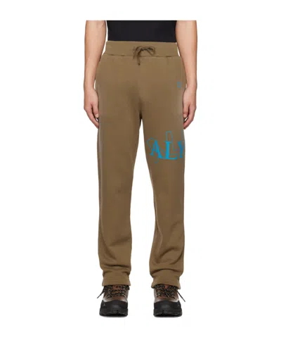 Alyx Logo Printed Casual Pants In Green