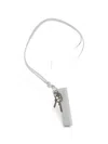 Alyx Logo-debossed Leather Keychain In White