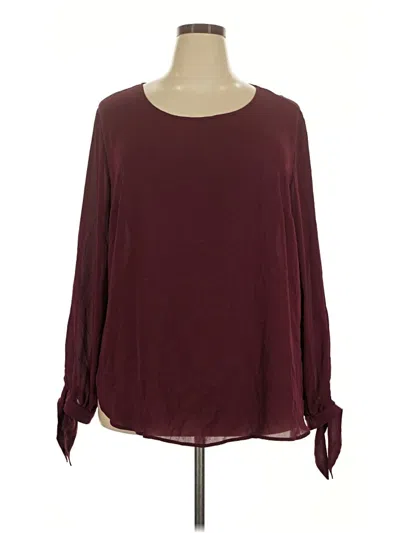 Pre-owned Alyx Long Sleeve Blouse In Burgundy