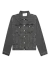 Alyx Mark Flood-print Denim Jacket In Gray