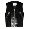Alyx Men's Black Shell Leather Vest In Black