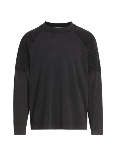 Alyx Men's Mesh-paneled Long-sleeve T-shirt In Washed Black