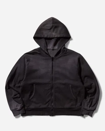 Alyx Men S Garment Dye Reversible Zip-up Hoodie Washed In Black