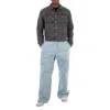 Alyx Mark Flood-print Denim Jacket In Gray