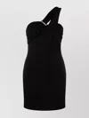 Alyx Minidress One-shoulder Fitted Silhouette In Black
