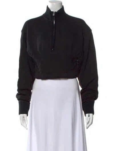 Pre-owned Alyx Mock Neck Long Sleeve Sweatshirt In Black