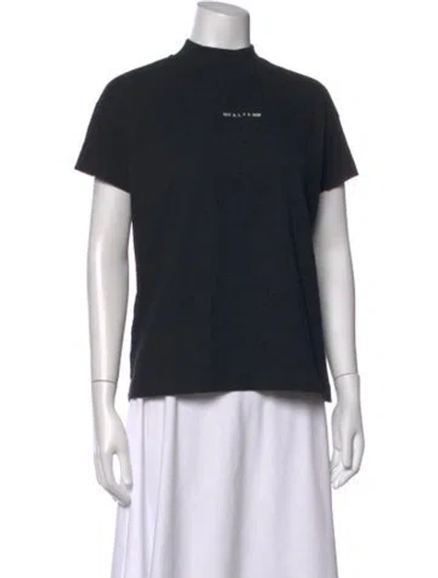Pre-owned Alyx Mock Neck Short Sleeve T-shirt In Black