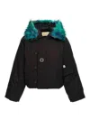 Alyx Nylon Logo Parka With Print Down Jacket In Black
