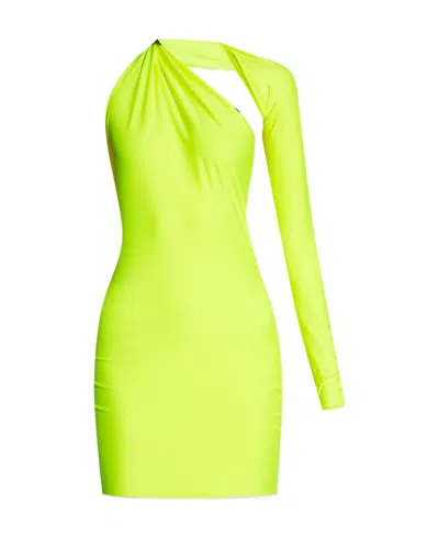 Alyx One-sleeve Minidress In Yellow