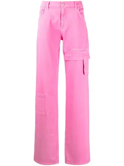 Pre-owned Alyx Pink Oversized Denim Cargo Pants Small